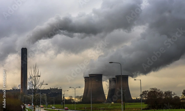 Obraz Electricity generation powered by coal, England