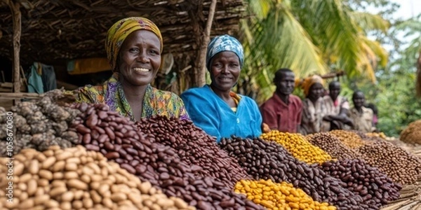 Fototapeta Visual representation of fair trade, promoting fair wages and ethical business practices.