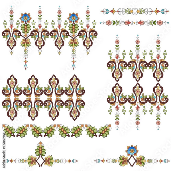 Obraz Antique ottoman turkish pattern vector design eighty three
