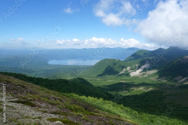 Obraz 樽前山から望む支笏湖