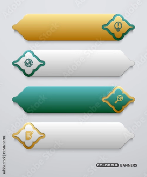 Obraz Solid infographic label set; infographic element