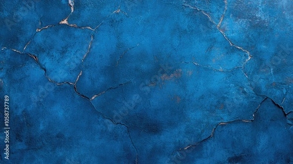 Obraz Blue grunge cement backdrop featuring a vintage texture for a festive atmosphere