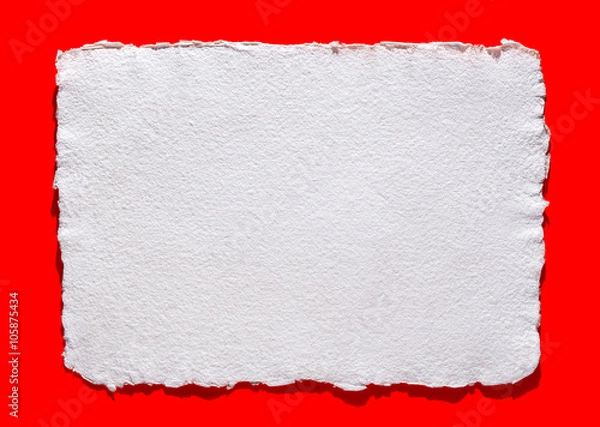Obraz papier czerpany na czerwono