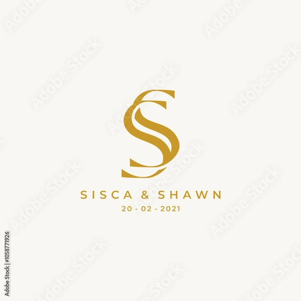 Fototapeta SS logo initial letter design