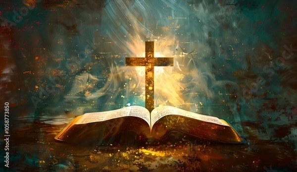 Obraz cross in the night