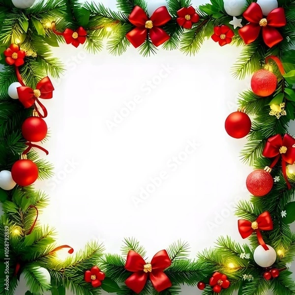 Obraz Marco CUADRADO navideño blanco.