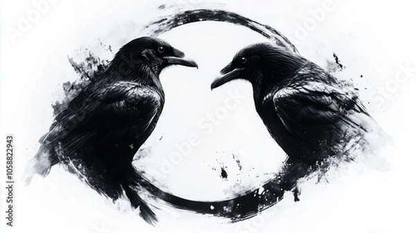 Fototapeta Hugin and Munin