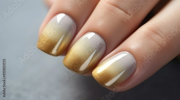 Obraz up gradient gold