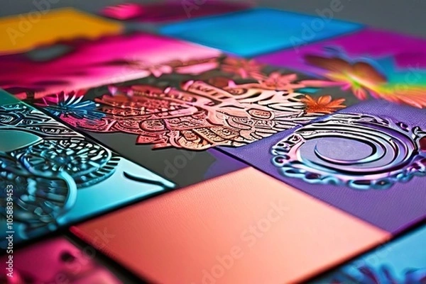 Obraz finishing effects embossing debossing foil stamping spot uv coat