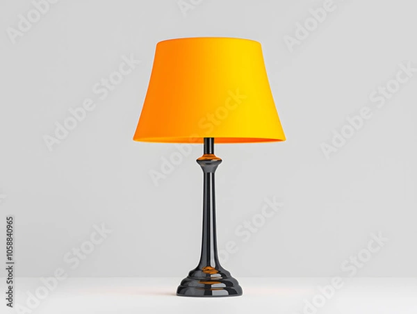 Fototapeta Modern table lamp isolated cutout object on white background