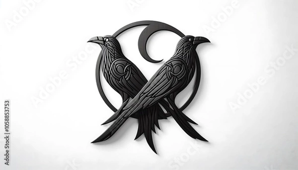 Fototapeta Hugin and Munin	