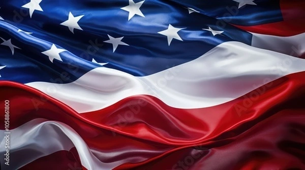 Fototapeta close usa flag texture