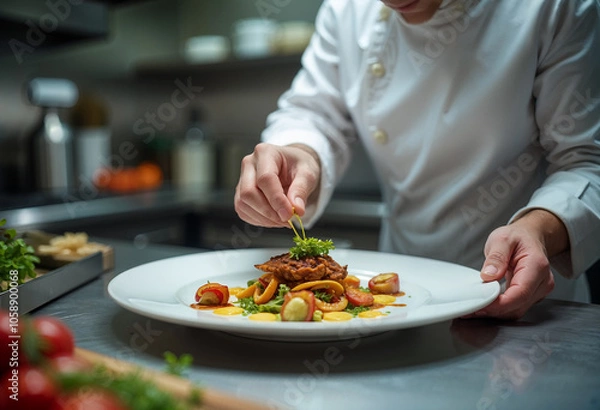Obraz chef preparing meal