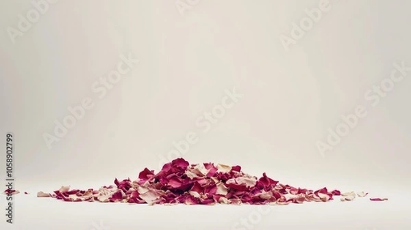 Fototapeta Petals Pile on Simple Background
