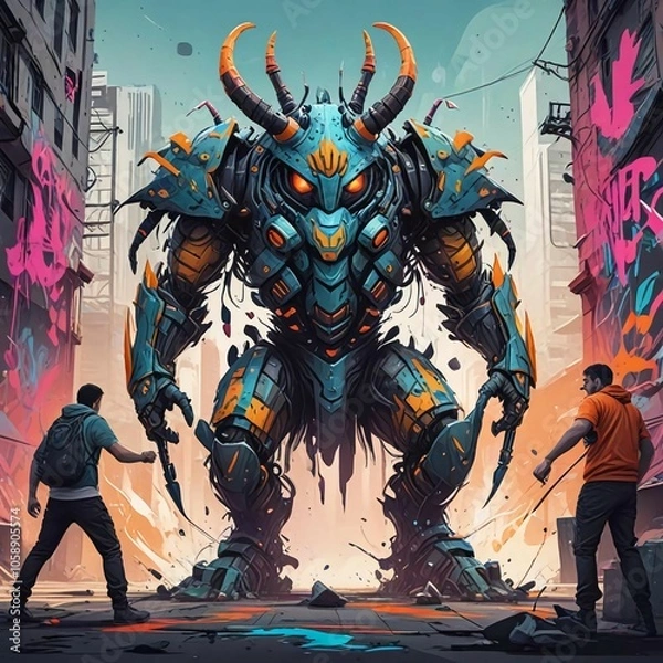 Fototapeta graffiti on a wall