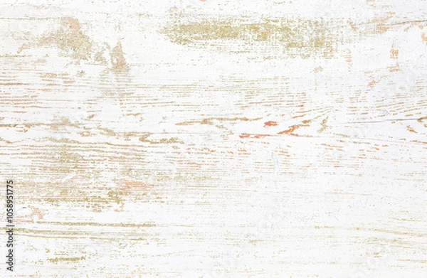 Fototapeta  White wood texture for background. Grunge background. Peeling paint on an old wooden floor.