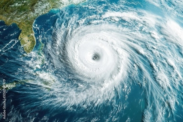 Fototapeta Hurricane helene seen from space