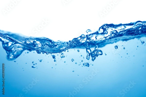 Fototapeta Wave water and bubbles