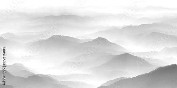 Obraz mountain landscape with clouds