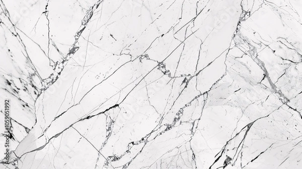 Fototapeta White Background Marble Wall Texture for Art Design: Seamless Pattern of Tile Stone with Bright and Luxurious Appearance