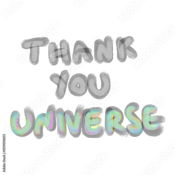 Obraz Thank you universe 3d render of a help