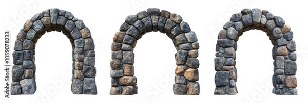 Obraz Stone Archway on Transparent Background Display