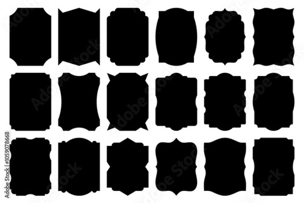 Obraz A set of simple vintage style frames	