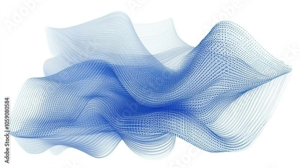 Obraz Sophisticated blue background with triangular shapes and thin graphic lines forming a loose border around a text-ready central area