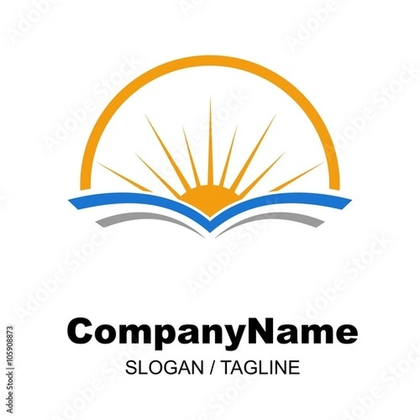 Fototapeta education logo icon vector