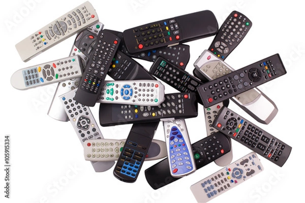 Obraz tv remote control keypad black