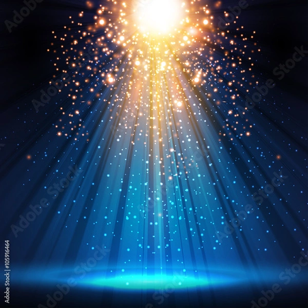 Obraz scena, światło, reflektor, pusta ilustracja sceny łatwa edycja