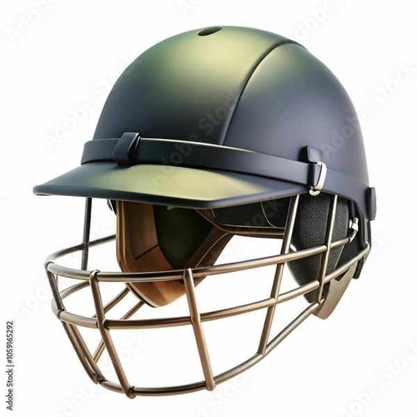 Obraz Cricket stump, bat, ball and gloves on artificial turf, elevated view