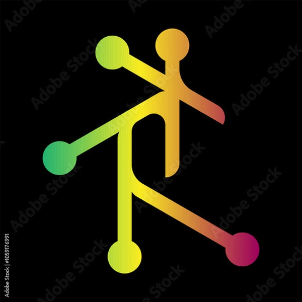 Obraz the logo for the company is colorful 