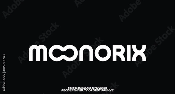 Fototapeta Abstract technology science alphabet lowercase font. digital space typography vector illustration design
