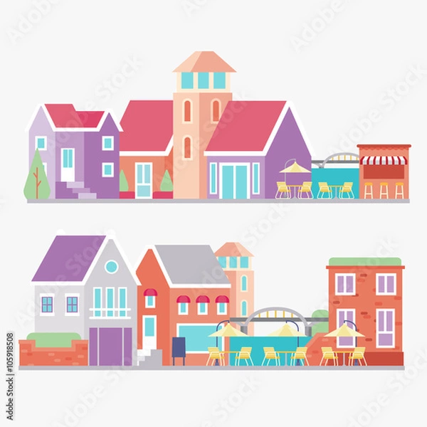 Obraz Town landscape