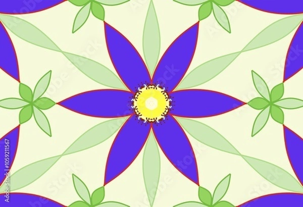 Obraz seamless background with flowers