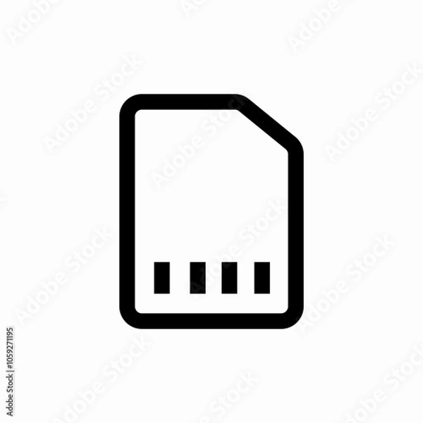 Fototapeta memory card icon sign vector