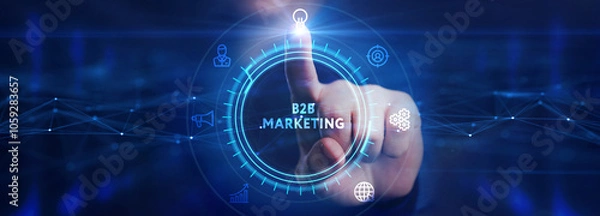Fototapeta Business, Technology, Internet and network concept. B2B Business company commerce technology marketing concept.