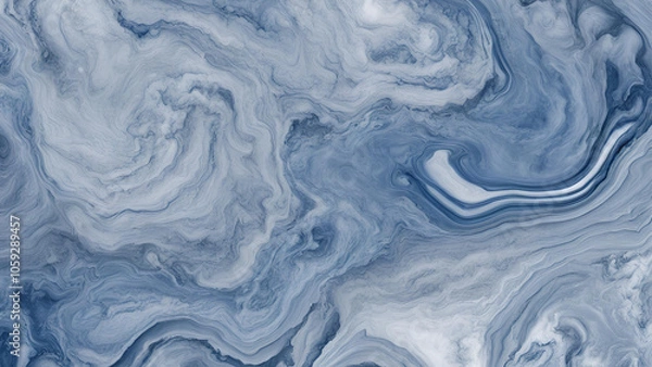 Fototapeta Abstract Blue Swirl:  A mesmerizing abstract background of swirling blue and white paint, evoking a sense of movement, depth, and tranquility. Ideal for artistic, design, and creative projects. 