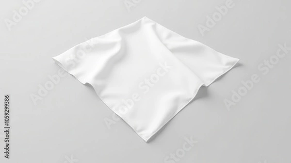 Obraz High-quality bandana mockup for showcasing logos, patterns, or brand elements. Realistic folds and texture provide a professional presentation.