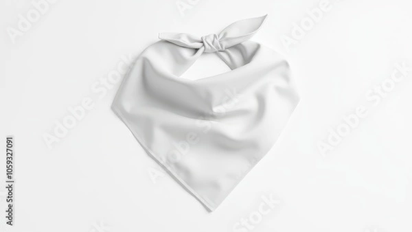 Obraz Professional bandana mockup with a smooth texture and lifelike appearance. Perfect for presenting designs on bandanas in an elegant, realistic setting.
