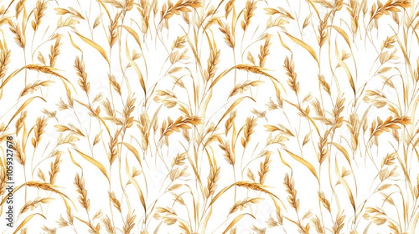 Fototapeta Seamless watercolor floral pattern featuring boho twigs and leaves ideal for baby nursery design botanical elements pastel colors