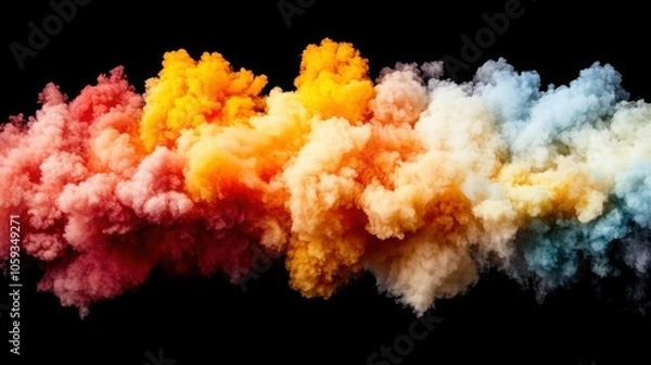 Obraz Vibrant Smoke Clouds in Dynamic Color Burst