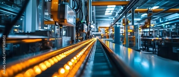 Fototapeta Industrial Process in a Modern Factory Environment