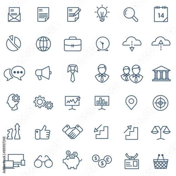 Fototapeta Business icons set