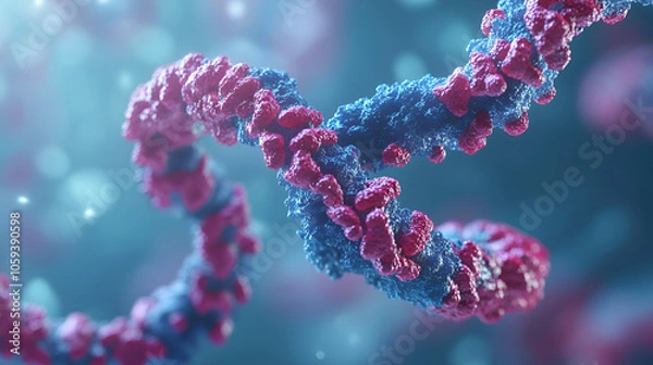 Fototapeta DNA mutations. Vexas disease , visualized under a microscope.

