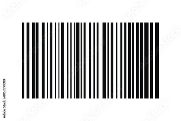 Fototapeta Barcode isolated on white background. Code stripes sticker. Barcode labels, customers qr code