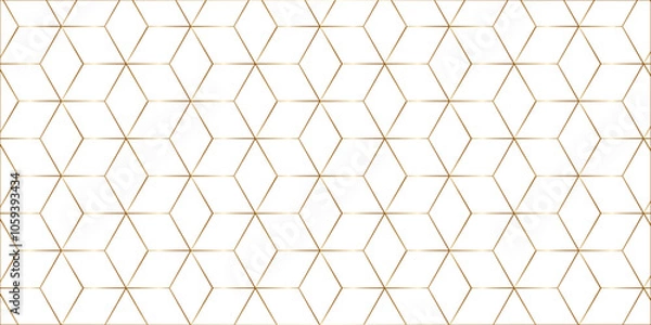 Fototapeta Seamless pattern with hexagon square cube geometric pattern shapes grid metal element texture design. vector tiles gradient science web tech connection triangle diamond honeycomb hexagon art.