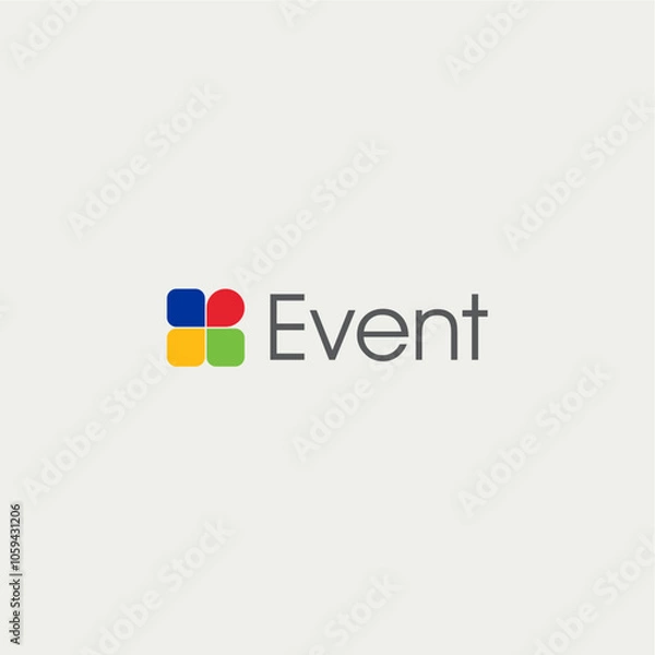 Fototapeta Event colorful logo design business name ideas icon vector editable 