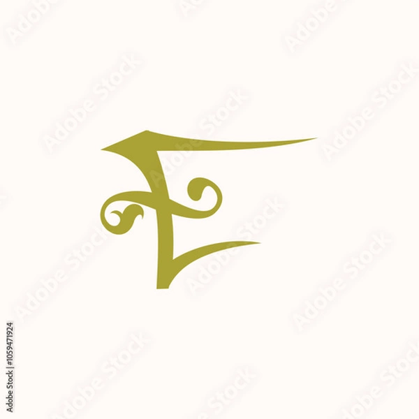 Fototapeta Letter E abstract logo design business name ideas vector editable 